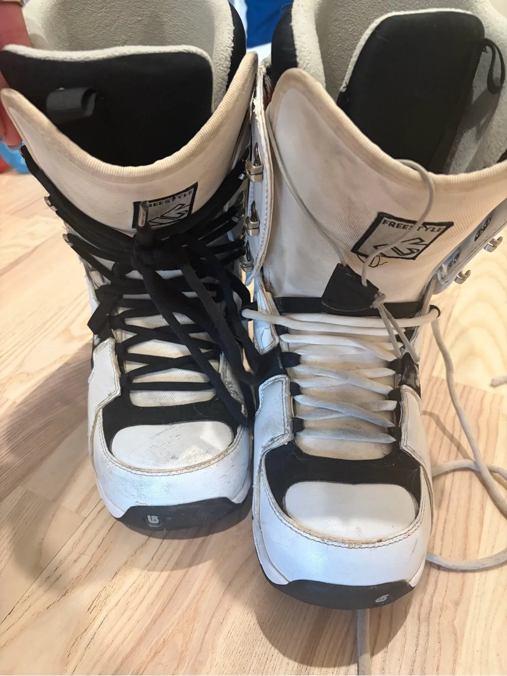 Burton White and Black Men's Snowboard Boots
